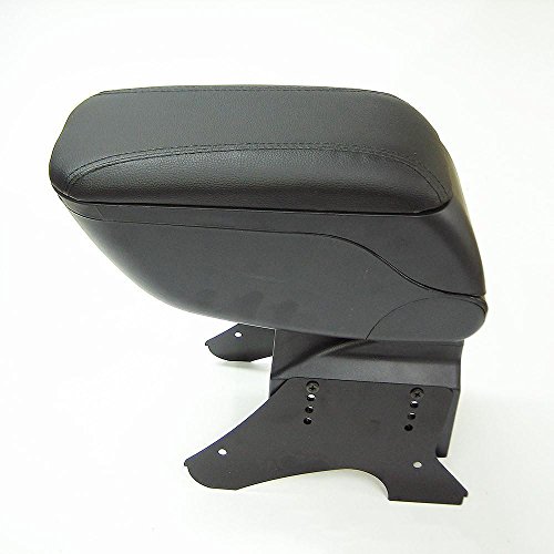 Universel Accoudoir Central Console Accessoire de Rangement et Repose-bras Cuir synthetique avec Compartiment Organiseur Piece Detachee d'Interieur de Voiture Noir