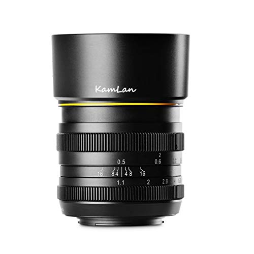 Kamlan 50 mm f1.1Lens APS-C Lente de enfoque manual de gran apertura compatible con cámara M4/3 sin espejo