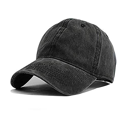 Gomerbesen Casquette de baseball réglable en coton délavé - Noir - Taille Unique Cover