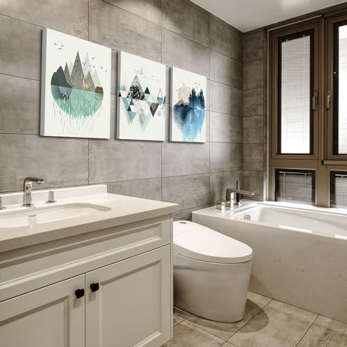 DZRWUBHS Geometry Mountain Wall Painting Canvas Art for Living Room & Bedroom - Modern Abstract Pictures, 20x28 in