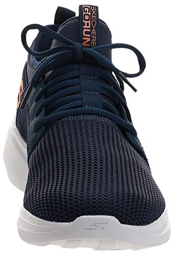 Tênis Go Run Fast Valor, Skechers, Adulto Unissex, Azul Escuro/Laranja, 43