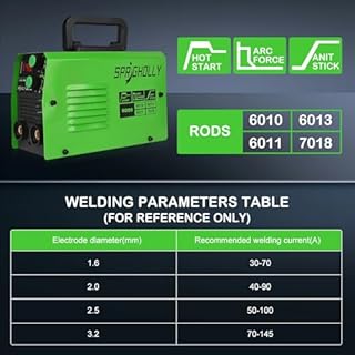 SPRIGHOLLY Stick/Lift TIG Welding Machine,145Amp 240V Portable Mini ARC Welder Machine with IGBT Inverter Digital LED Display, Hot Start & Arc Force,Upgraded ARC145