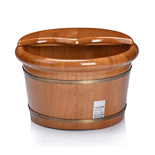 Spa de pies de madera con masaje y cubierta