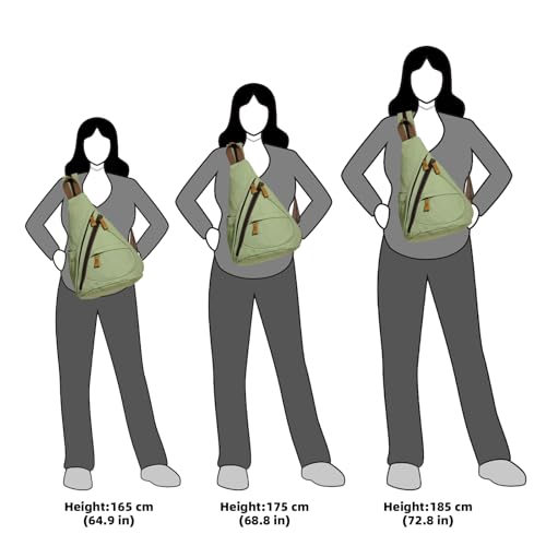 Image of KL928 Canvas Sling Bag - Small Crossbody Backpack Shoulder Casual Daypack Rucksack for Men Women