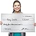 Sustainable Greetings Reusable Giant Paper Check - 30 x 16 in Multicolor Dry Erase Board - Oversized Novelty Gag Gift & Giant Check for Fundraisers & Awards