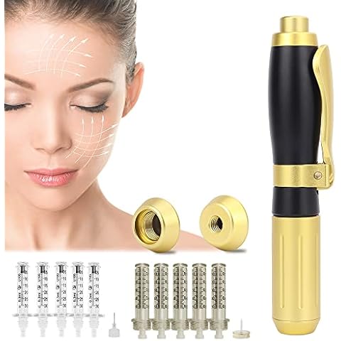 DBOQ Professional Hyaluron Pen Kit 0.3ML/0.5ML High Pressure Double Head Hyaluronic Acid Lips Filler Injection Gun for Anti Wrinkle and Thickening Lips Cover