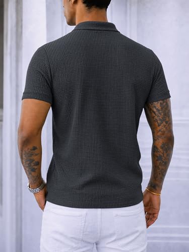 Image of Noble Monk Men's Regular Fit Polo Neck T-Shirt | Half Sleeve