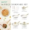 GiPP Pots and Pans Set Non Stick - 14 Pcs White Granite Kitchen Cookware Sets Nonstick Induction Cookware Cooking Pan Set with Frying Pans, Saucepans and Silicone Utensils, PFOS & PFOA Free #1