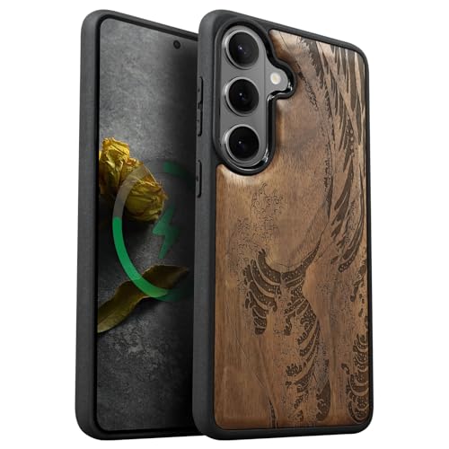 Coque antichoc Samsung S26 Plus protège écran étui bois contre chutes