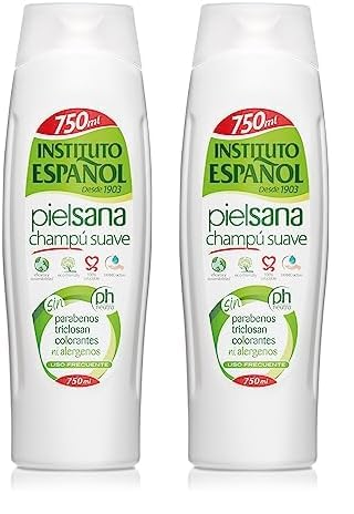 Instituto Español Champú Suave Piel Sana - Uso Frecuente - 750 ML (Paquete de 2)