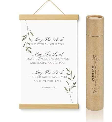 Ignyphox Christian Wall Art Canvas Pictures Posters Prints| Bible Verse Religious Wall Decor for Home Office Living Room | May the lord bless you and keep you