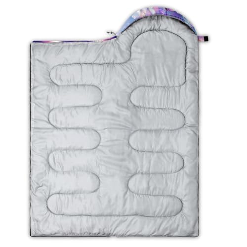 Image of QOOMO Camping Sleeping Bags,3 Season Warm & Cool Weather,Lightweight,Waterproof Sleeping Bags for Adults & Kids,Traveling,and Outdoors,Camping Gear Equipment
