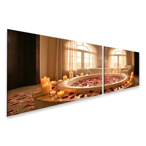 Tableau sur toile pour salle de bain : éveillez la romance et le bien-être chez vous