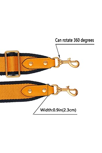 Image of Jiesinlov Bag Strap Replacement Crossbody Wide Shoulder Straps Adjustable for Tote,Messenger Bags and Handbags (Yellow)