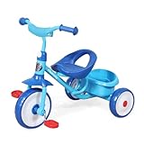 CHEERWAY Tricycle for 3-5 Year Olds, Toddler Trike, Outdoor and Indoor Riding Toy, Low-Height Seat Design, EVA Wheels, Kids Trike with Safety Cloth Sleeve, Gift for Boys and Girls (Blue)