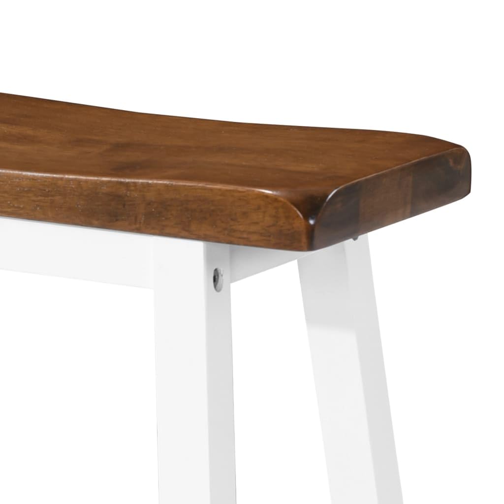 Barhocker Massivholz 2er Set, 2 STK. Barhocker Holz mit 110 kg Belastbarkeit, Schlichtes Design für Wohnung, Bar oder Restaurant, einfache Montage, pflegeleicht mit feuchtem Tuch