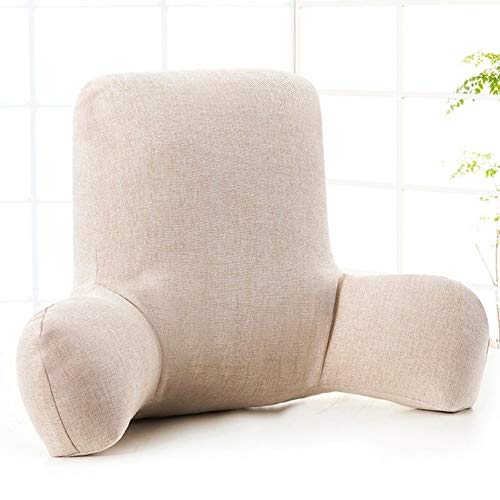 LICEA Oreiller de dossier, coussin de soutien assis, coussin de lecture et de relaxation avec housse amovible - 58 x 38 x 20 cm