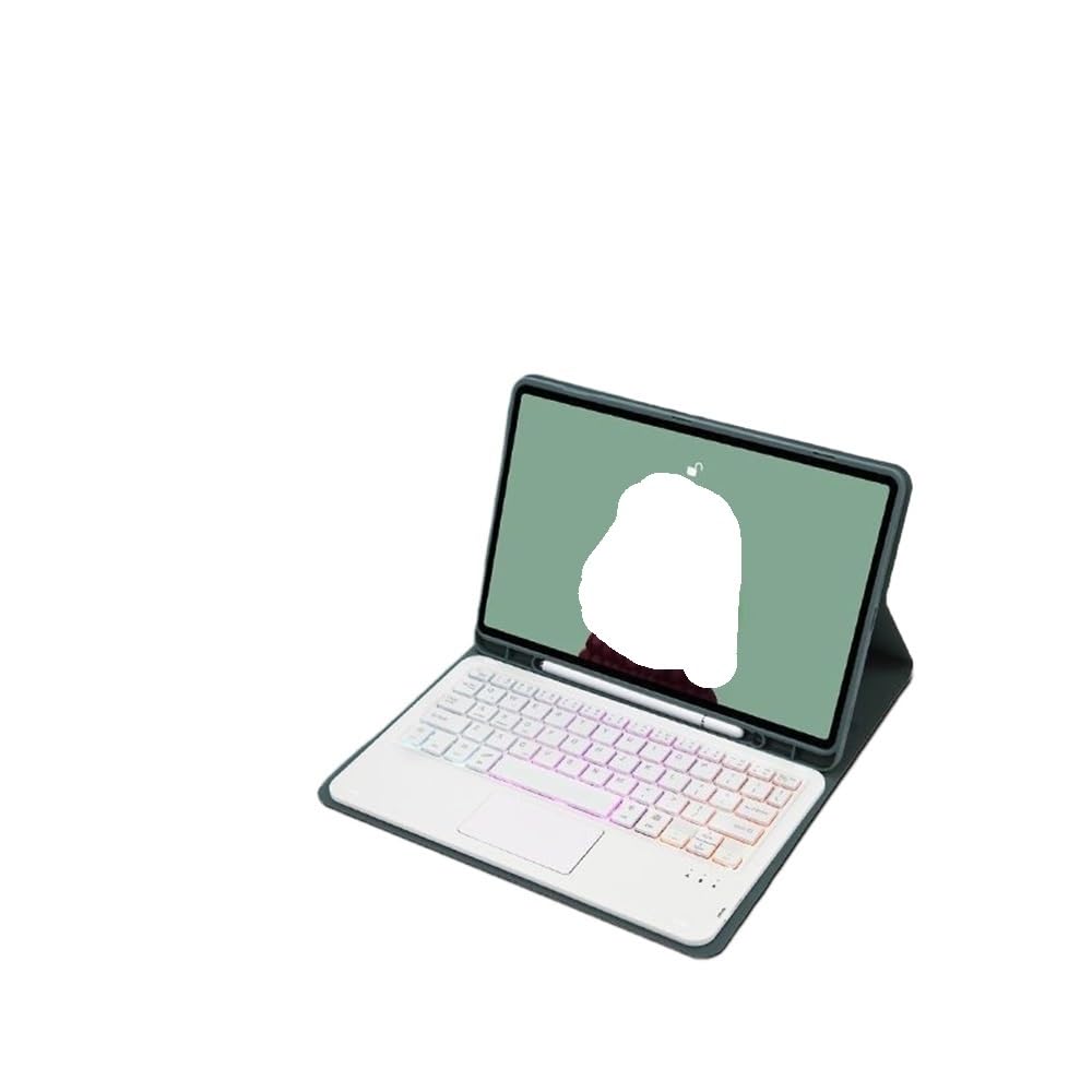 Funda teclado iPad Pro 11 de 5a generación para teletrabajo y viajes en verde 7