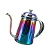 Produktbild MagiDeal Kaffeekessel,Wasserkessel aus Edelstahl - Kaffee, Tee & Espresso Kaffee Kessel - Kaffeekanne Teekanne 650ml - Bunt, 16,5 x 9,5 cm