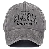 quyaosy Maha Moms Club Hat Make America Healthy Again Baseball Cap Woman Hat Grey