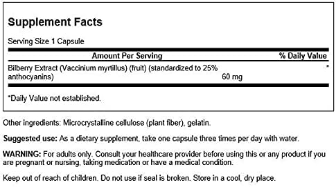 Bilberry Extract 60 mg