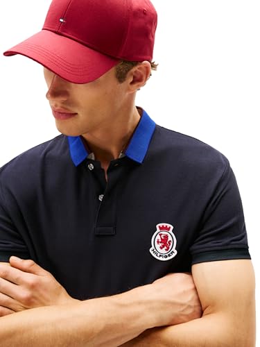Tommy Hilfiger Men's Short Sleeve Casual Polo Shirts in Regular Fit with Crest and Collar Designs2