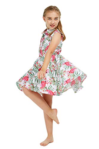 Image of Matchable Family Hawaiian Luau Men Women Girl Boy Clothes in Flamingo in Love