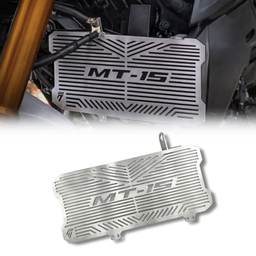 Image of Phantom Radiator Guard Yamaaha MT-15 | Version 2 | 1.5 mm Stainless Steel | Rustproof & Dustproof | Gloss Finish -Silver