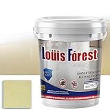 High-Gloss Marble Effect Epoxy Floor Coating, Louis Forest Epoxy Floor Paint, Garage Floor Paint, Waterproof Water-Based Epoxy Floor Paint (Beige)