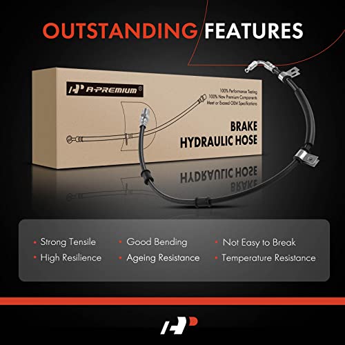 A-Premium Front Driver or Passenger Brake Hydraulic Hose Compatible with Ford and International Harvester Models - F650, F750, 4100, 4300, 4400, MXT, RXT - Replace# 4C4Z2078BA by A-Premium - Image 7