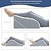 6p orthopädisches Bett Keil Kissen Set mit ganzem Memory Foam Taillenkissen, Bett Keil Kissen für Schlaf/Rückenschmerz Linderung, justierbare Bein Höhen Kissen für nach Operation, Schwellung.