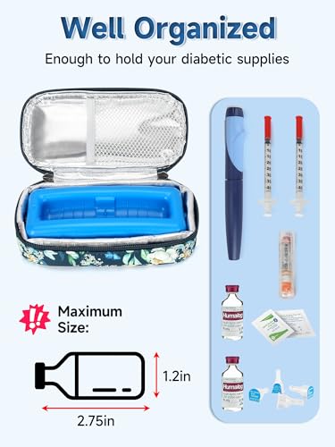 Image of YOUSHARES Peptide Vials Cooler Travel Case - TSA Approved | Diabetic Insulin Vial Cooling Bag , Protective Ice Brick, Refrigerated Diabetes Supplies Organizer,GLP-1 Medication Storage