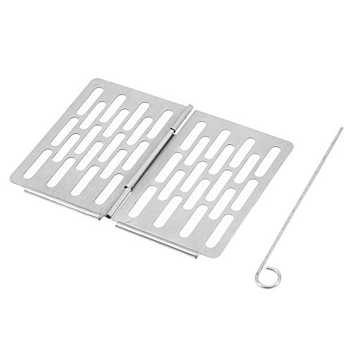 Cesta de grelha, Romacci Mini cesta dobrável de aço inoxidável para churrasco grelha portátil grelha