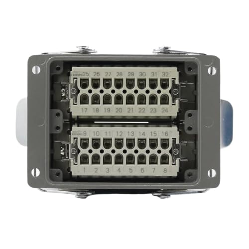 Conector rectangular de 32 pines HDC-HE-032 de 16A para cableado industrial de 500v 4