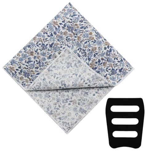 Gsyziux Floral Handkerchief Cotton Pocket Squares
