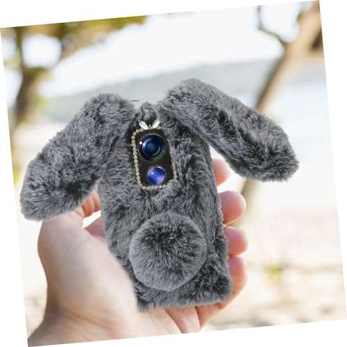 Coque lapin peluche UKCOCO anti-rayures au design créatif pour smartphone