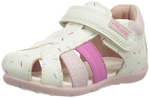 Geox B151QD05410 Bimba 0-24, White/Pink, 21 EU