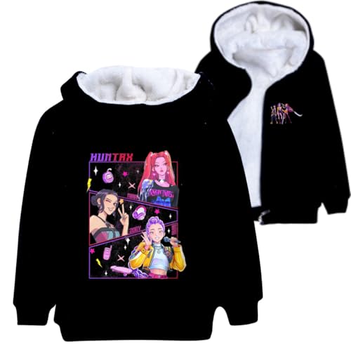 Genérico Huntrix KPOP Sudadera con Capucha para Niñas y Niños, Chaqueta de Felpa...