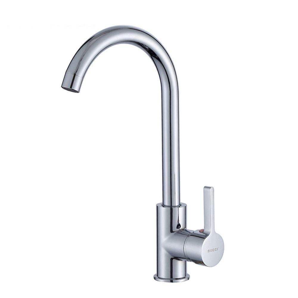Robinet de cuisine mitigeur rotatif évier cuivre eau chaude froide