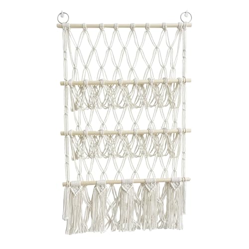 Rete Organizzatrice per Peluche - Amaca a 3 Livelli con Decorazione a Frange, Ideale per Camera dei Bambini, Soggiorno e...