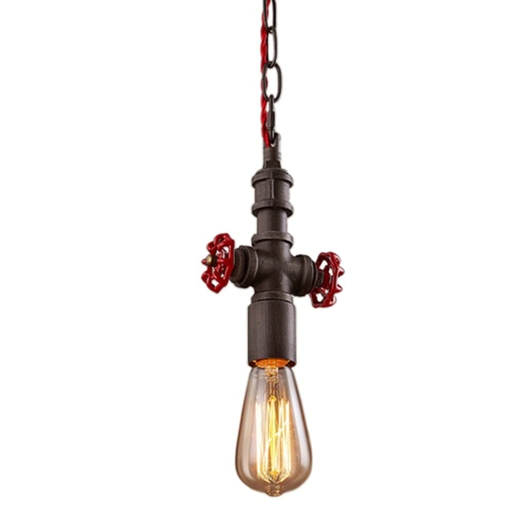 Lámpara industrial de hierro forjado vintage con acabado premium artesanal para techos altos