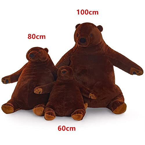 SNOWOLF Riesen Simulation 60cm Bär Spielzeug Gefüllte Tier Plüsch Puppe Riesige Kuschel Teddybär für Home Dekoration Valentinstag Geburtstagsgeschenk (60cm, Braun)