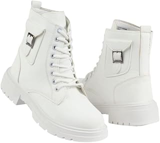 هاف بوت كاجوال من الجلد للنساء، موديل 451