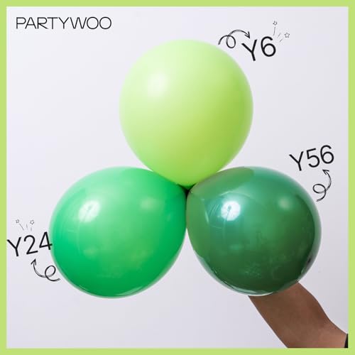 Image of PartyWoo Lime Green Balloons 100pcs 12 Inch Light Green Latex Helium Balloons for Graduation Wedding Baby Shower Anniversary Birthday Dinosaur Jungle Golf Football Theme Party Decorations Green-Y6