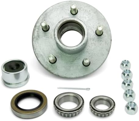 Boat Trailer Galvanized Hub kit 5-4.5 5 Lug W/Bearing Kit 44649 68149 & Lug Nuts