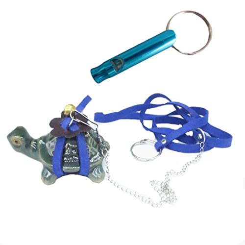 Barn Eleven Turtle Leash and Harness for Turtle Supplies, Adjustable Control Rope for Outdoor Walking Training (Small, Blue)