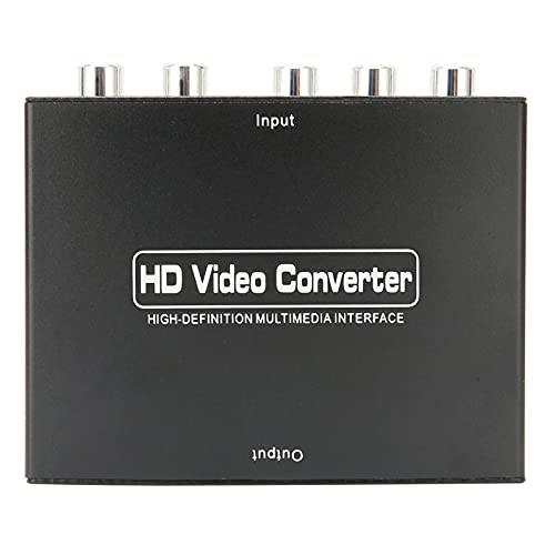 ASHATA Adattatore Component da YPbPr a HDMI, Convertitore da YPbPr a HDMI, Supporta il Convertitore Video 1080P per Monitor DVD da a HDTV, Installazione Semplice