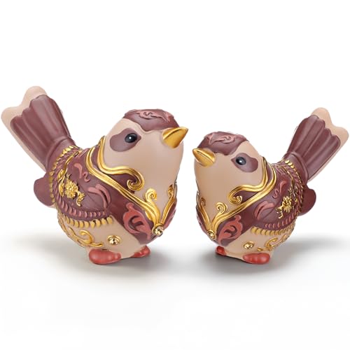 Figuras decorativas de aves boho, juego de 2 unidades