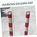 ROMISBABA 2pcs Warning Column Post Caps Metal for External Post Easy Installation Without Tools Collision Design