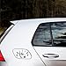 Car Stickers - Fuel Tank Cartoon Vinyl Sticker, Peeking car Decals, Funny Stickers - Waterproof Bumper Stickers for Cars, Truck, Motorcycle, Wall, Window and Laptop. (Black)